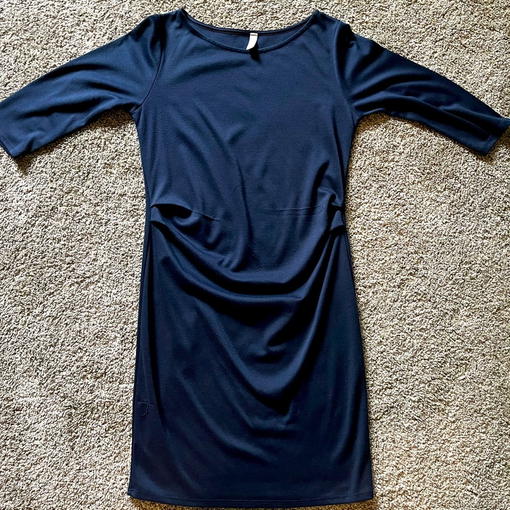 PinkBlush Maternity Size Medium Navy 3/4 Sleeve Dress